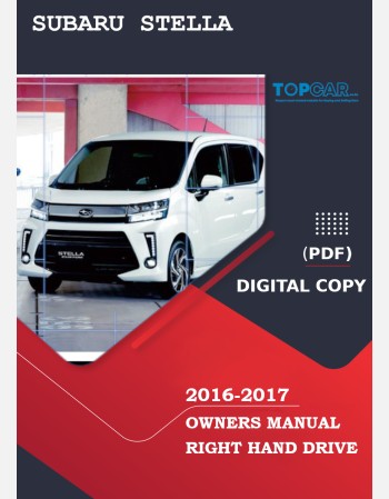 subaru stella 2016-2017 owners manual in english